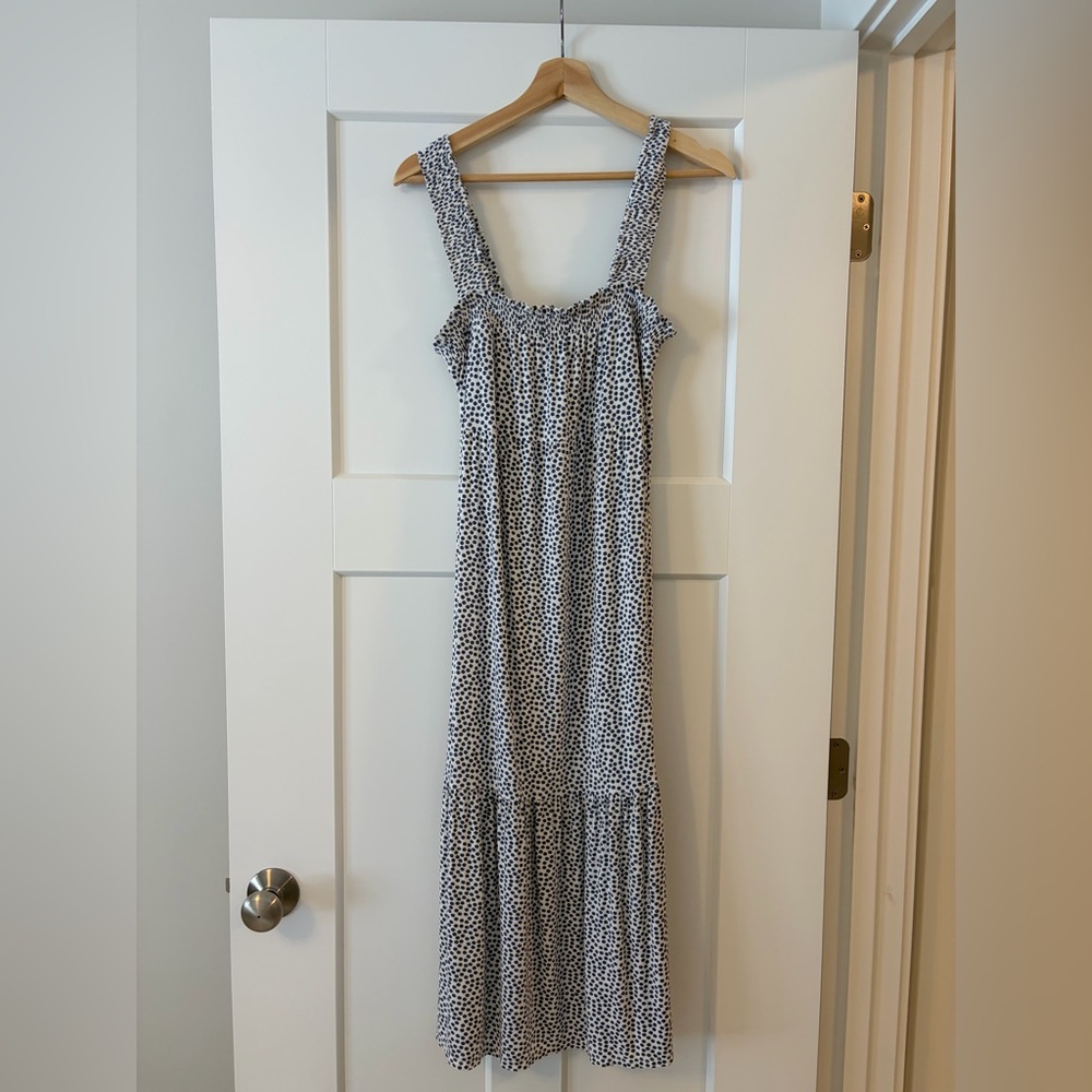 Isabel Maternity by Ingrid & Isabel Blue and White Midi Dress